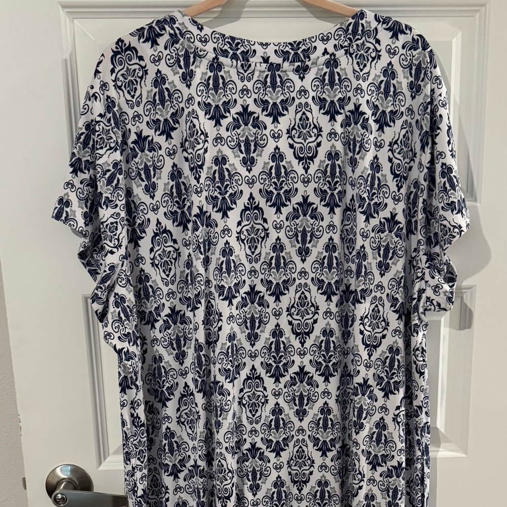 Muk Luks Blue and White Patterned Apparel
